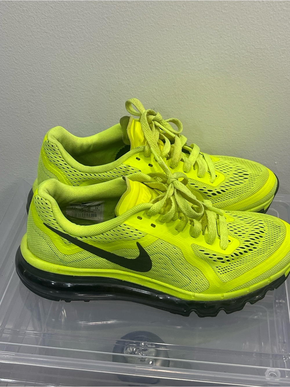 Nike Neon Yellow and Black Running Sneakers